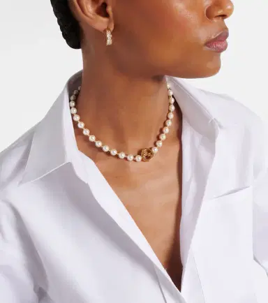 Gucci Interlocking G pearl necklace | Thumbnail 4