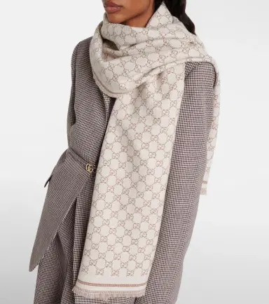 Gucci GG wool-blend jacquard scarf | Thumbnail 4