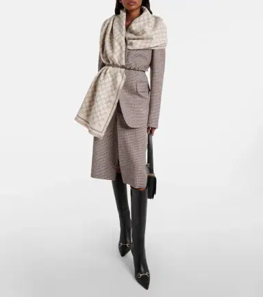 Gucci GG wool-blend jacquard scarf | Thumbnail 5