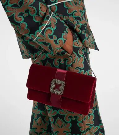 Manolo Blahnik Capri embellished velvet clutch | Thumbnail 6