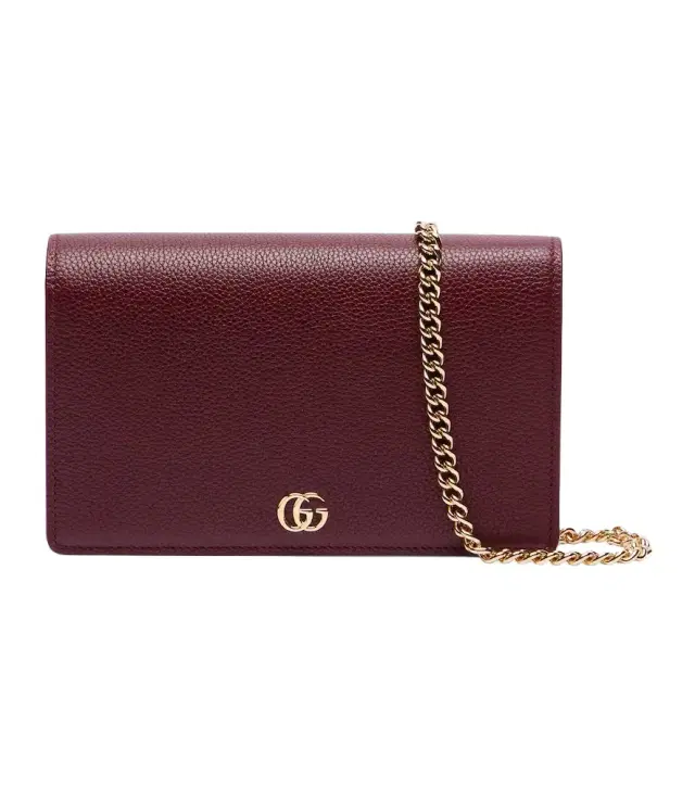 GG Marmont leather wallet on chain