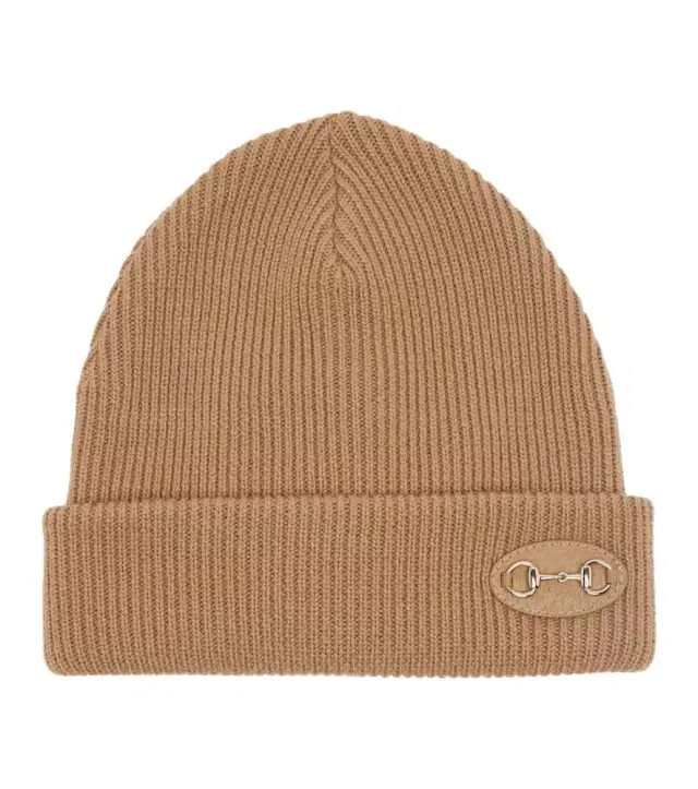 Gucci Horsebit ribbed-knit wool beanie