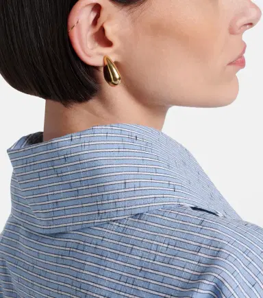 Bottega Veneta Drop Small gold-plated earrings | Thumbnail 6