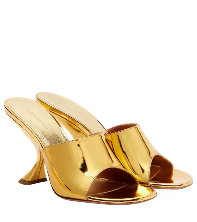 Amina Muaddi Taylor 90 leather mules