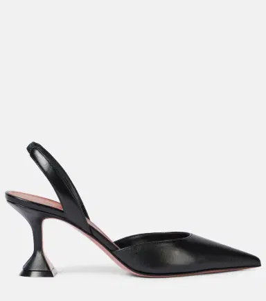 Amina Muaddi Holli 70 leather slingback pumps | Thumbnail 2