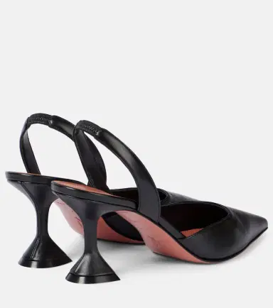 Amina Muaddi Holli 70 leather slingback pumps | Thumbnail 4