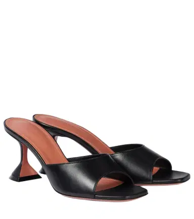 Amina Muaddi Lupita 70 leather mules | Thumbnail 1