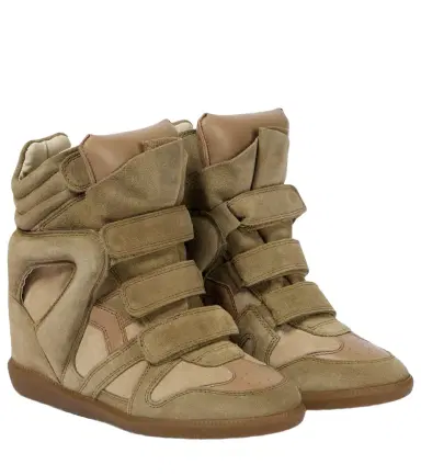 Isabel Marant Bekett leather and suede wedge sneakers | Thumbnail 1 Isabel Marant Bekett leather and suede wedge sneakers | Thumbnail 1