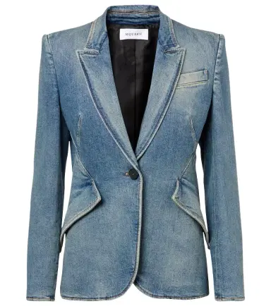 Alexander McQueen Denim blazer | Thumbnail 1 Alexander McQueen Denim blazer | Thumbnail 1