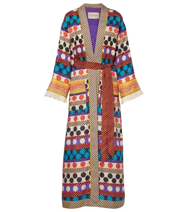 Valentino Polka-dot silk beach cover-up