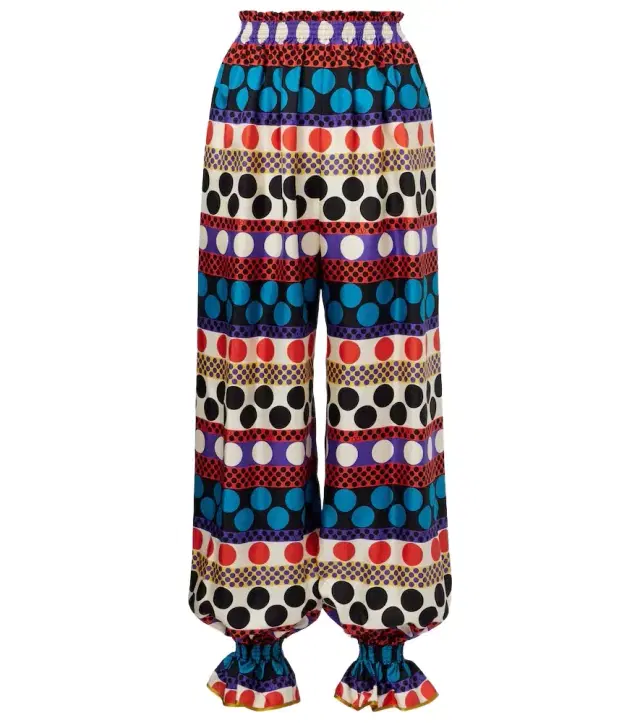 Valentino Printed silk culottes