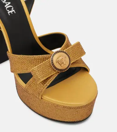 Versace Gianni Ribbon 140 satin platform sandals | Thumbnail 4 Versace Gianni Ribbon 140 satin platform sandals | Thumbnail 4