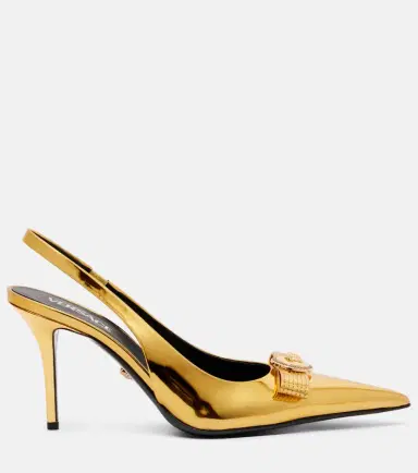 Versace Gianni Ribbon 85 leather slingback pumps | Thumbnail 3 Versace Gianni Ribbon 85 leather slingback pumps | Thumbnail 3