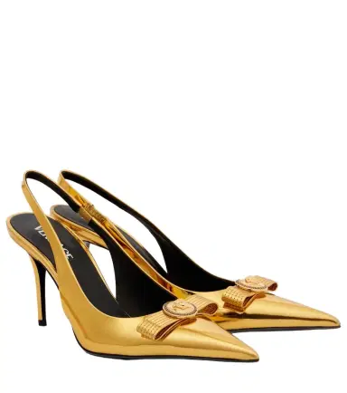 Versace Gianni Ribbon 85 leather slingback pumps | Thumbnail 1 Versace Gianni Ribbon 85 leather slingback pumps | Thumbnail 1