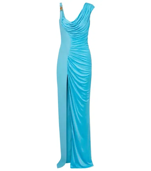 Versace Medusa draped gown