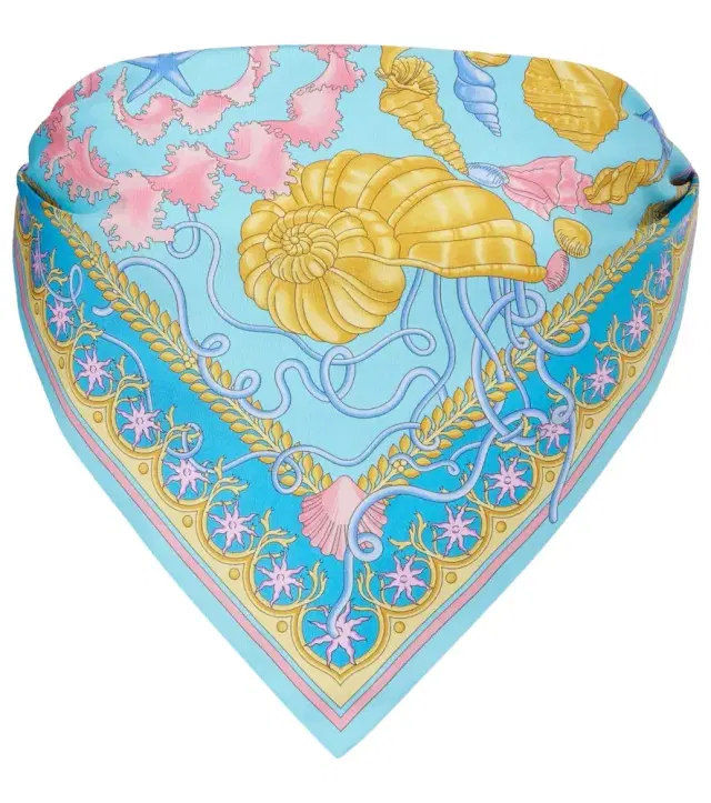 Versace Underwater Barocco twill bandeau top