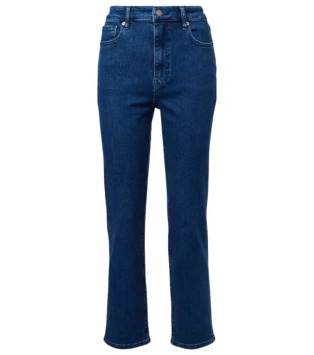 Frame Icon cropped mid-rise straight jeans