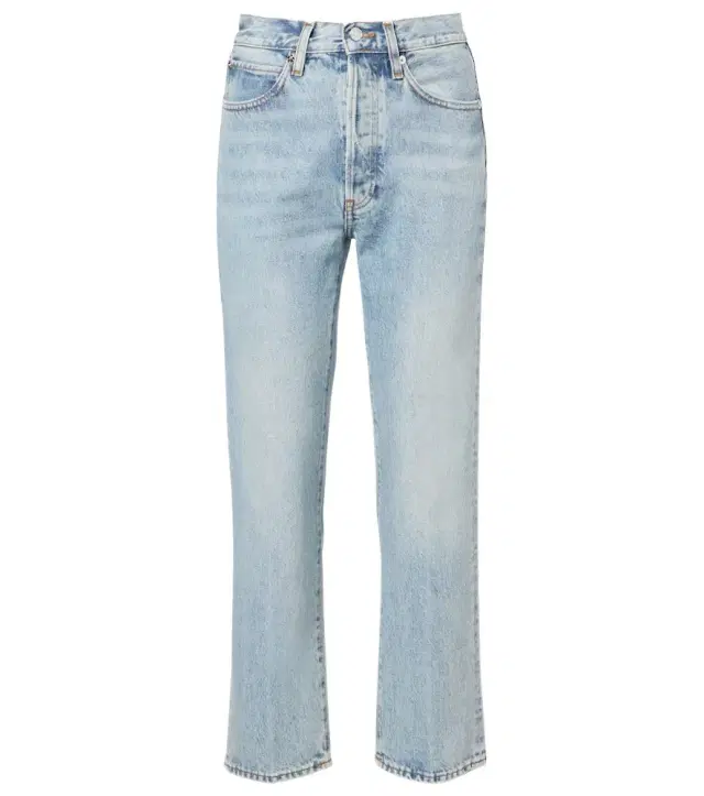 Frame The Vertical Crop high-rise straight jeans