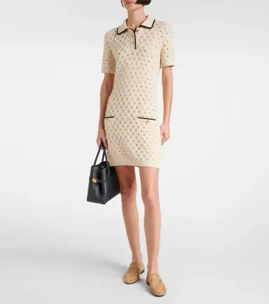 Frame Bauble pointelle cotton polo dress | Thumbnail 3