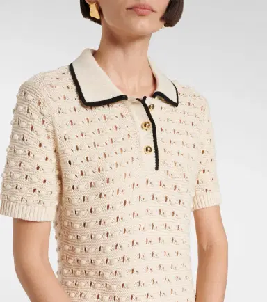 Frame Bauble pointelle cotton polo dress | Thumbnail 4