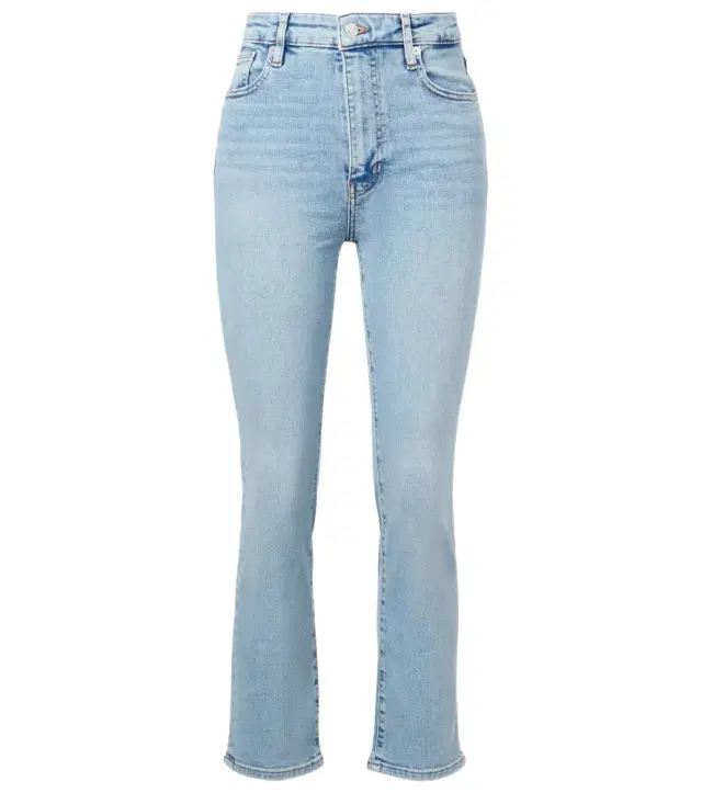 Frame Pencil Crop high-rise straight jeans