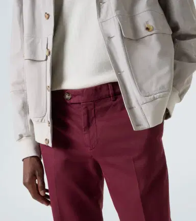Brunello Cucinelli Cotton gabardine slim pants | Thumbnail 2