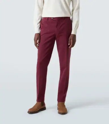 Brunello Cucinelli Cotton gabardine slim pants | Thumbnail 3