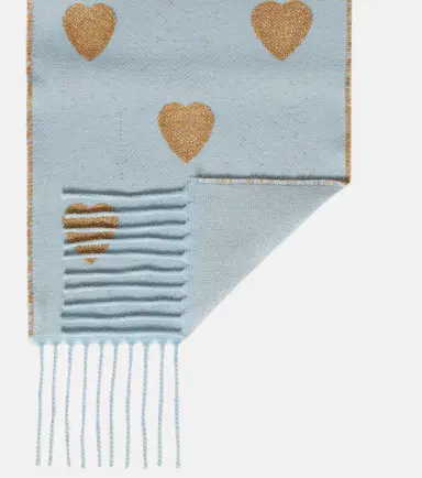 Valentino Heart fringed wool-blend scarf | Thumbnail 3