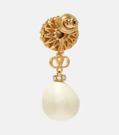 Valentino VLogo embellished drop earrings | Thumbnail 2 Valentino VLogo embellished drop earrings | Thumbnail 2