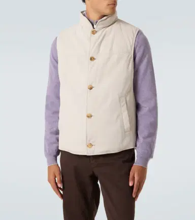 Brunello Cucinelli Suede down vest | Thumbnail 4 Brunello Cucinelli Suede down vest | Thumbnail 4