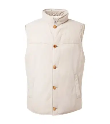 Brunello Cucinelli Suede down vest | Thumbnail 1 Brunello Cucinelli Suede down vest | Thumbnail 1