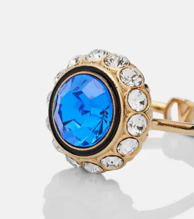 Valentino VLogo crystal-embellished ring | Thumbnail 2 Valentino VLogo crystal-embellished ring | Thumbnail 2