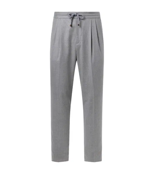Brunello Cucinelli Virgin wool flannel straight pants