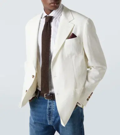 Brunello Cucinelli Striped cotton poplin shirt | Thumbnail 5