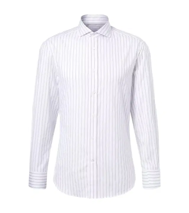 Striped cotton poplin shirt