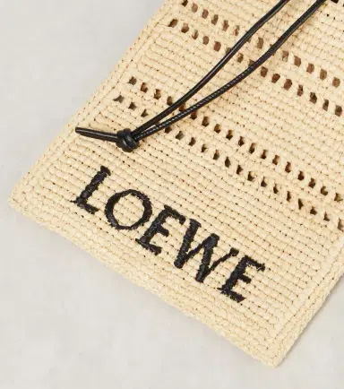 Loewe Paula's Ibiza raffia pouch with strap | Thumbnail 3