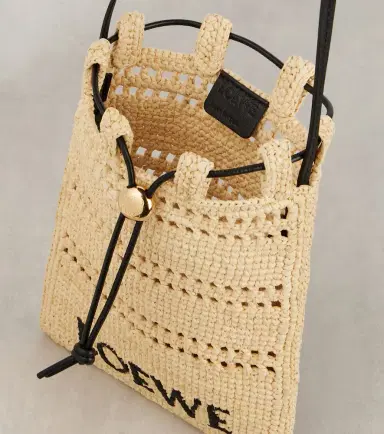 Loewe Paula's Ibiza raffia pouch with strap | Thumbnail 4