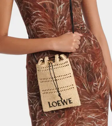 Loewe Paula's Ibiza raffia pouch with strap | Thumbnail 5