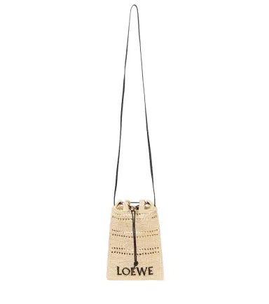 Loewe Paula's Ibiza raffia pouch with strap | Thumbnail 1
