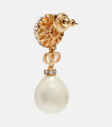 Valentino VLogo embellished drop earrings | Thumbnail 3