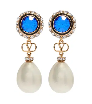 Valentino VLogo embellished drop earrings | Thumbnail 1