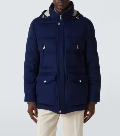 Brunello Cucinelli Wool flannel down jacket | Thumbnail 2 Brunello Cucinelli Wool flannel down jacket | Thumbnail 2