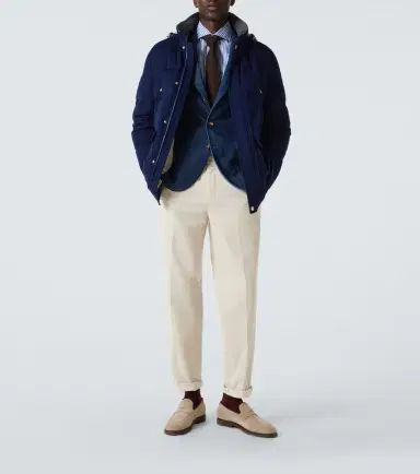 Brunello Cucinelli Wool flannel down jacket | Thumbnail 4 Brunello Cucinelli Wool flannel down jacket | Thumbnail 4