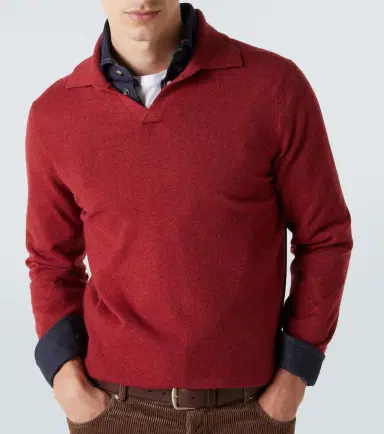 Brunello Cucinelli Cashmere polo sweater | Thumbnail 3