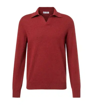 Brunello Cucinelli Cashmere polo sweater | Thumbnail 1