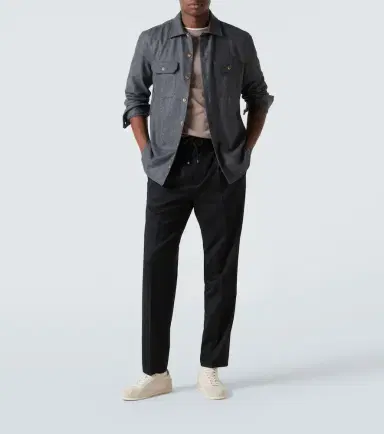 Brunello Cucinelli Virgin wool tapered pants | Thumbnail 2