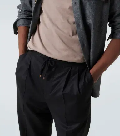 Brunello Cucinelli Virgin wool tapered pants | Thumbnail 4