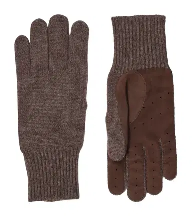 Brunello Cucinelli Cashmere and suede gloves | Thumbnail 1