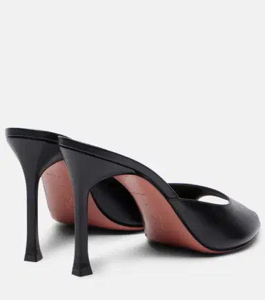 Amina Muaddi Alexa 95 leather mules | Thumbnail 4