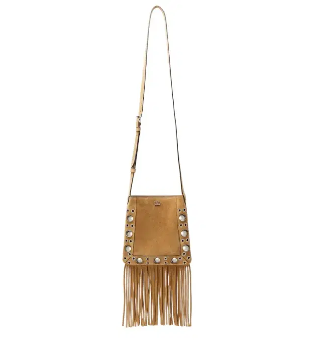 Valentino Garavani Nellcôte VLogo studded suede shoulder bag